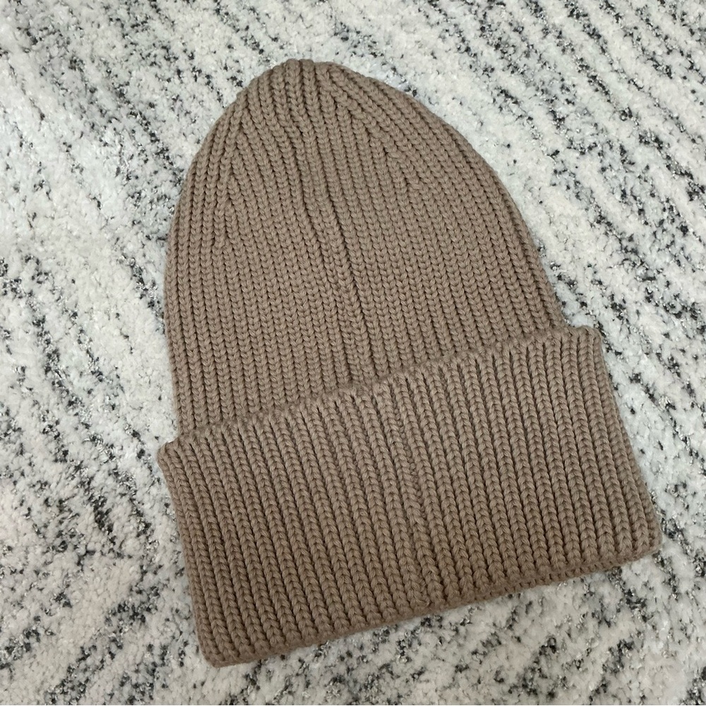 adidas by Stella McCartney | Cuff Knit Beanie Khaki/Signal Green NWT - Picture 4 of 8